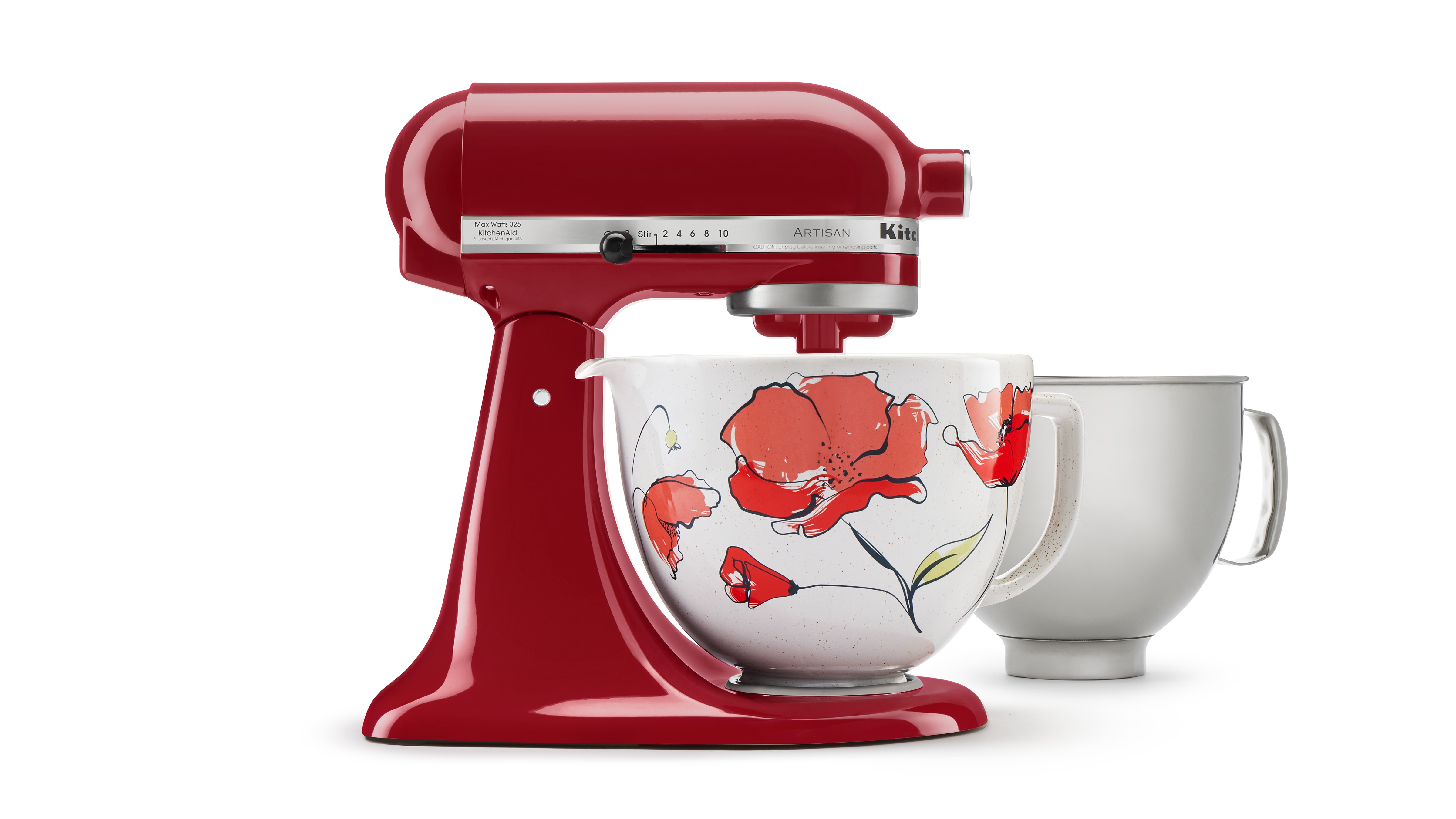 KitchenAid 5 QUART TILT-HEAD STAND MIXER WITH POPPY CERAMIC BOWL — SKU SB-C83FBB-EAC59688E712E3 - Image 2
