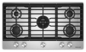 KitchenAid Gas-on-Metal Cooktop with an Integrated Wok Grate and CookShield Finish — SKU SB-C83FBB-76F62989BA5B0E