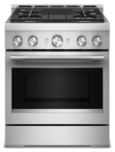 KitchenAid 30-Inch 4 Burner Commercial-Style Gas Range with No Preheat Air Fry Mode