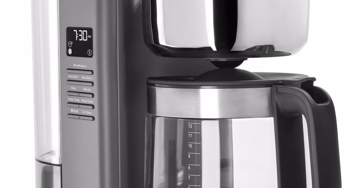 KitchenAid 12 Cup Drip Coffee Maker with Spiral Showerhead and Programmable Warming Plate — SKU SB-C83FBB-6D997AC804EE77