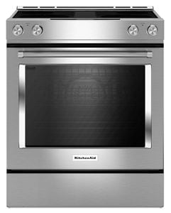 KitchenAid 30-Inch 4-Element Electric Downdraft Front Control Range Rack