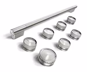 KitchenAid Stainless Steel Handle and Knob Hardware Accessory Kit for KitchenAid 36" Commercial-Style Gas Range