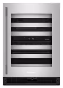 KitchenAid 24" Undercounter Wine Cellar with Full-Extension Metal-Front Racks