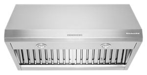 KitchenAid 36" 585 or 1170 CFM Motor Class Commercial-Style Wall-Mount Canopy Range Hood — SKU SB-C83FBB-4F7D3EFAFCA143