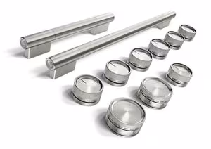 KitchenAid Stainless Steel Handle and Knob Hardware Accessory Kit for KitchenAid 48" Commercial-Style Gas Range