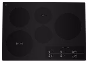 KitchenAid 30" Electric Cooktop with 5 Elements and Touch-Activated Controls Pot