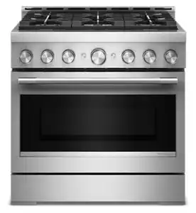 KitchenAid 36-Inch 6 Burner Commercial-Style Gas Range with No Preheat Air Fry Mode