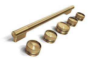 KitchenAid Brass Handle and Knob Hardware Accessory Kit for KitchenAid 30" Commercial-Style Gas Range