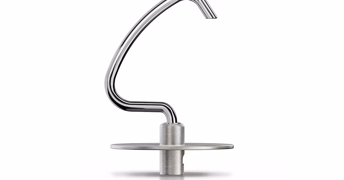 KitchenAid Durable stainless steel dough hook for select KitchenAid tilt-head stand mixers
