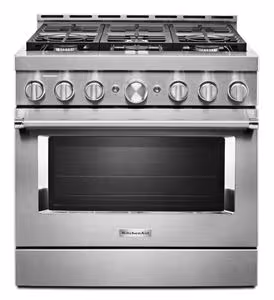 KitchenAid 36'' Smart Commercial-Style Gas Range with 6 Burners