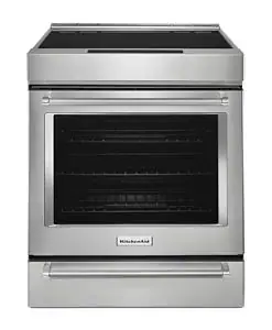 KitchenAid 30-Inch 4-Element Induction Slide-In Convection Range with Air Fry Cookware