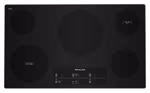 KitchenAid 36" Electric Cooktop with 5 Elements and Touch-Activated Controls Glass