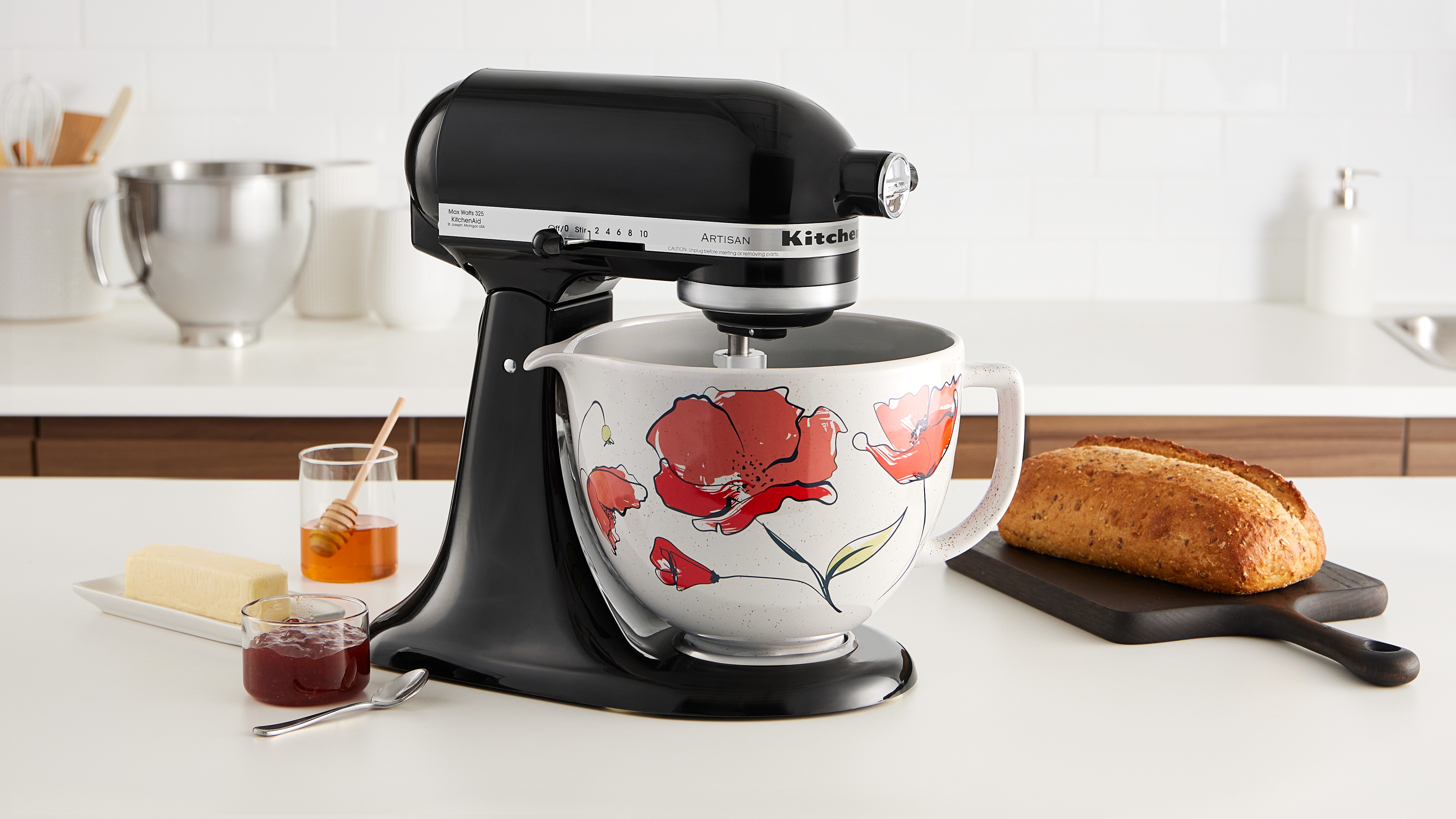 KitchenAid 5 QUART TILT-HEAD STAND MIXER WITH POPPY CERAMIC BOWL — SKU SB-C83FBB-29DCE3CA1B7DDC - Image 5