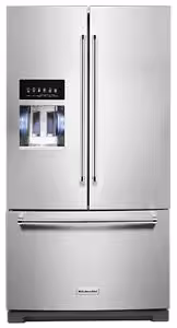 KitchenAid 26.8 Cu. Ft. Standard-Depth French Door Refrigerator with Exterior Ice and Water Dispenser Tray