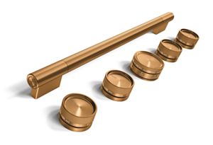 KitchenAid Bronze Handle and Knob Hardware Accessory Kit for KitchenAid 30" Commercial-Style Induction Range