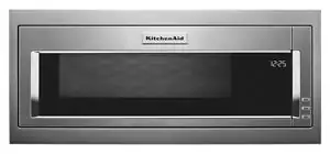 KitchenAid 900 Watt Built-In Low Profile Microwave with Slim Trim Kit Bowl