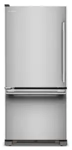 KitchenAid 19 Cu. Ft. 30-Inch Standard-Depth Bottom Mount Refrigerator with Left Door Swing