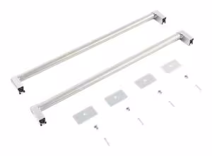 Unbranded KitchenAid Double Drawer Refrigerator Handle Kit with 2 red medallions