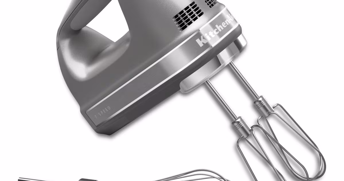 KitchenAid 7-Speed Hand Mixer Cream