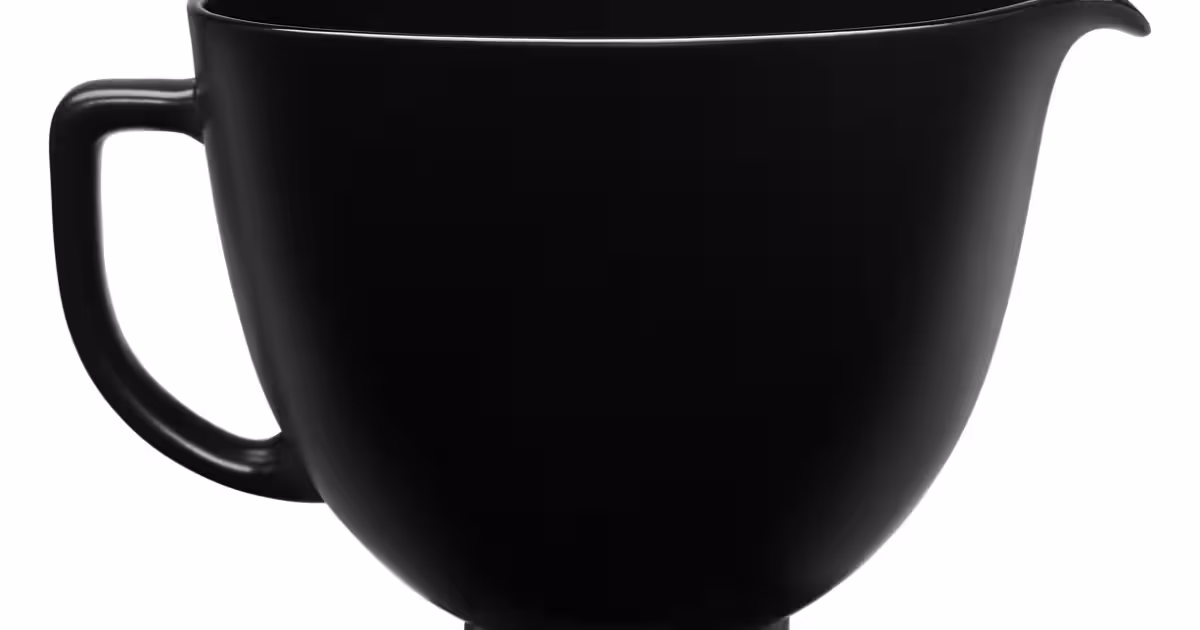 KitchenAid 5 Quart Black on Black Smooth Ceramic Bowl