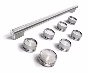 KitchenAid Stainless Steel Handle and Knob Hardware Accessory Kit for KitchenAid 36" Commercial-Style Induction Range